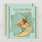 ヴィンテージエビクトリアンンジェルムーンレース記念死 案内状 (正面/裏面)