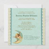 ヴィンテージエビクトリアンンジェルムーンレース記念死 案内状 (裏面)