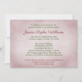 ヴィンテージエビクトリアンンジェルラムメドー追悼死 案内状 (裏面)