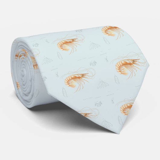 ヴィンテージエビ解剖学、海洋生物海動物 ネクタイ (ロール)