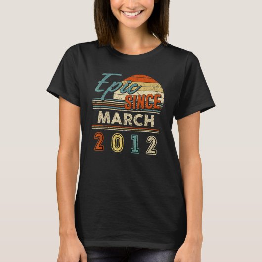 ヴィンテージエピック2012年3月10歳誕生日 Tシャツ (正面)