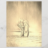 ヴィンテージエフェクトバレエ靴文具紙 (裏面)