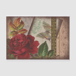 ヴィンテージエフェメラコラージシャビーシックデコップページ 薄葉紙