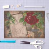 ヴィンテージエフェメラコラージュシャビーシックデコパージュティス 薄葉紙 (クラフト)