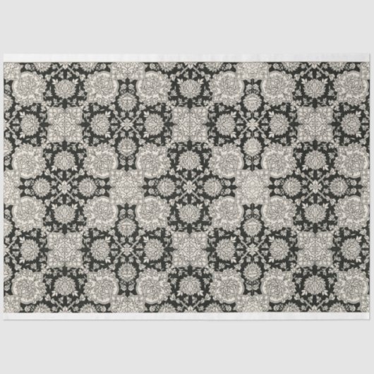 ヴィンテージエフェメラデクページパターンイラストレーション 薄葉紙 (正面)