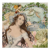 ヴィンテージエフェメラ妖精と花 ポスター (正面)