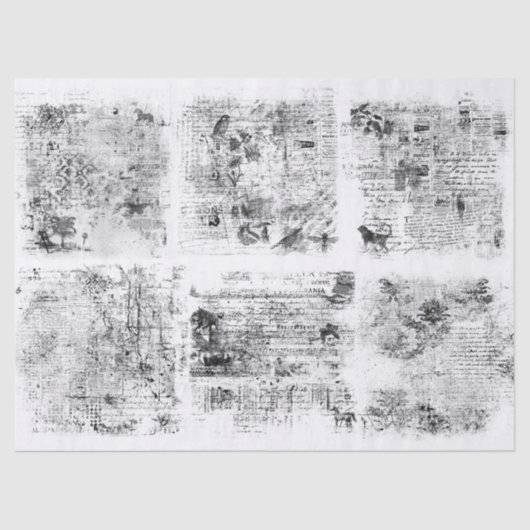 ヴィンテージエフェメラ組織またはデコページ紙 薄葉紙 (正面)