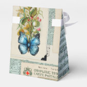 ヴィンテージエフェメラ花デザイン フェイバーボックス (裏面サイド)