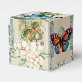 ヴィンテージエフェメラ花デザイン フェイバーボックス