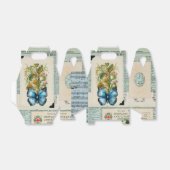 ヴィンテージエフェメラ花デザイン フェイバーボックス (折り畳みなし)