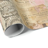 ヴィンテージエフェメラ:バラの夢 ラッピングペーパー (ロールコーナー)