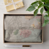 ヴィンテージエフェメラ&蝶シャビーシック 薄葉紙 (ギフト)