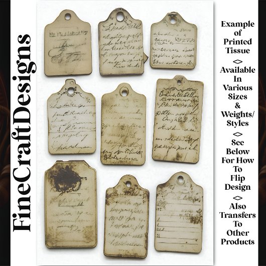 ヴィンテージエフェメ動揺してララベルAJ0デクページ 薄葉紙