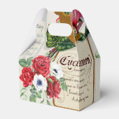 ヴィンテージエフェラデザインと花と蝶 フェイバーボックス (裏面サイド)