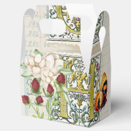 ヴィンテージエフェラデザインと花と蝶 フェイバーボックス