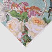 ヴィンテージエフェラバラ蝶と鳥コラージュ 薄葉紙 (詳細)