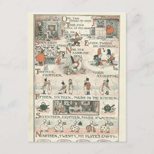 ヴィンテージエフェラ子供部屋ライム ポストカード (正面)