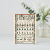 ヴィンテージエフェラ子供部屋流紋葉書 ポストカード (スタンド正面)