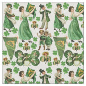 ヴィンテージエフェラSaint patricks dayコラージュアート ファブリック (クローズアップ)