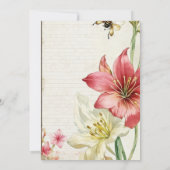 ヴィンテージエフエマアマリリスブライダルシャワー 招待状 (裏面)