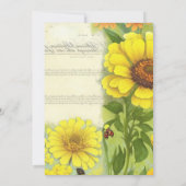 ヴィンテージエフエマイエロージニアスブライダルシャワー 招待状 (裏面)