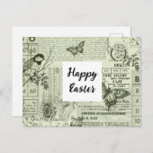 ヴィンテージエフエマコラージイースターポストカード ポストカード (正面/裏面)