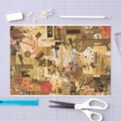 ヴィンテージエフエマコラージクラフトティッシュペーパー 薄葉紙 (クラフト)