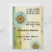 ヴィンテージエフエマサンフラワーブライダルシャワー 招待状 (正面)