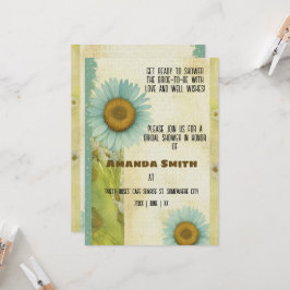 ヴィンテージエフエマサンフラワーブライダルシャワー 招待状