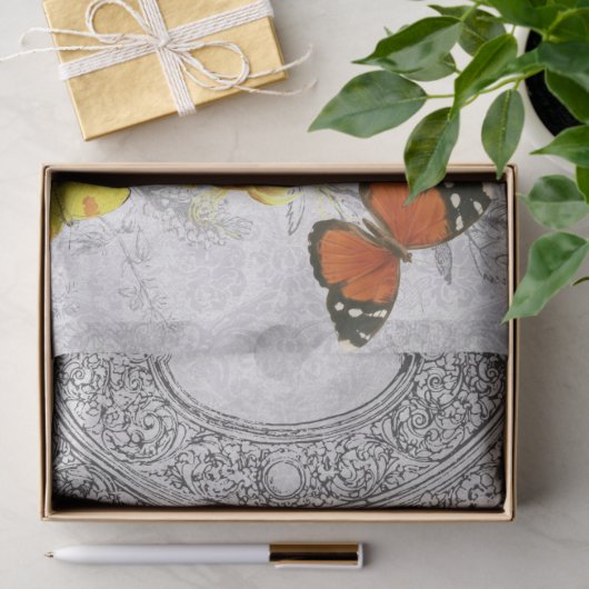 ヴィンテージエフエマチョウチョウフローラデクページ 薄葉紙 (ギフト)