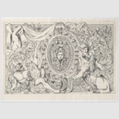 ヴィンテージエフエマデクページアンティークイラストレーション 薄葉紙 (正面)