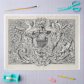 ヴィンテージエフエマデクページアンティークイラストレーション 薄葉紙 (クラフト)