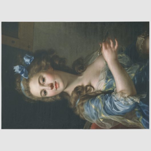 ヴィンテージエフエマデコップウーマンインブルードレス 薄葉紙 (正面)