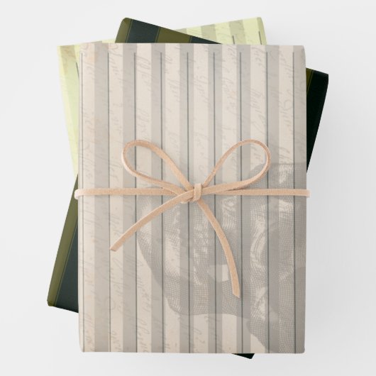 ヴィンテージエフエマハロウィーンスカル幽霊 ラッピングペーパーシート (インサイチュ)