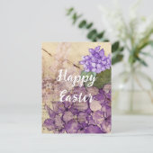 ヴィンテージエフエマパープルフラワーイースター ポストカード (スタンド正面)