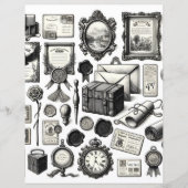 ヴィンテージエフエマラインアートカット&コラージュ紙 (正面)