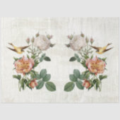 ヴィンテージエフエマラ植物鳥花デコページ 薄葉紙 (正面)