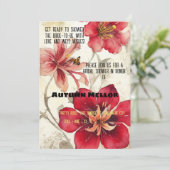 ヴィンテージエフエマレッドユリブライダルシャワー 招待状 (スタンド正面)