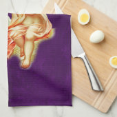 ヴィンテージエフエメラエンジェルチェリュブイラストレーション キッチンタオル (四つ折り)