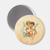 ヴィンテージエフエメラエンジェルチェリュブイラストレーション マグネット (正面/裏面)