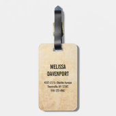 ヴィンテージエフエメラエンジェルチェリュブイラストレーション ラゲッジタグ (裏面縦)