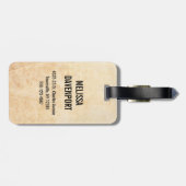 ヴィンテージエフエメラエンジェルチェリュブイラストレーション ラゲッジタグ (裏面横)