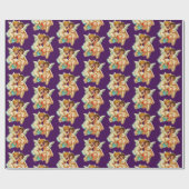 ヴィンテージエフエメラエンジェルチェリュブイラストレーション ラッピングペーパー (フラット)