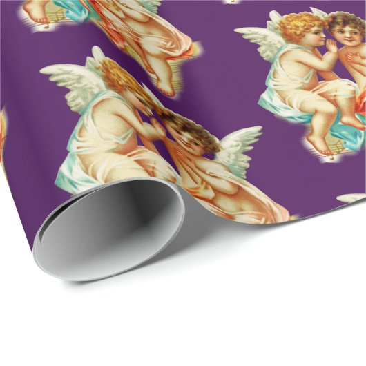 ヴィンテージエフエメラエンジェルチェリュブイラストレーション ラッピングペーパー (ロールコーナー)