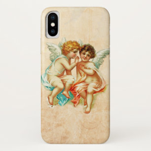 ヴィンテージエフエメラエンジェルチェリュブイラストレーション iPhone X ケース