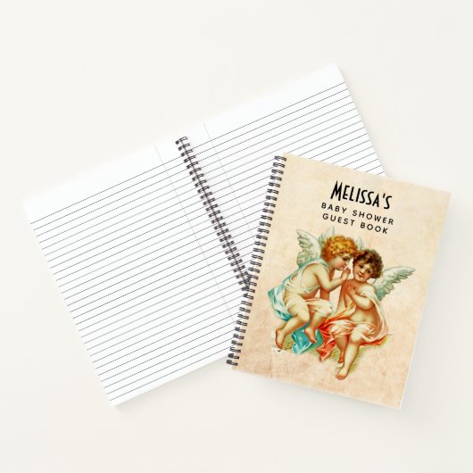 ヴィンテージエフエメラエンジェルチェルブスゲストブック ノートブック (内部)