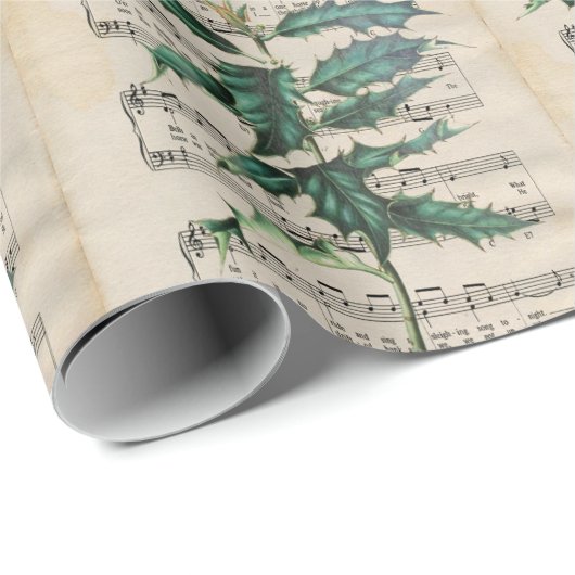 ヴィンテージエフエメラクリスマスソングジンルベルグリーン ラッピングペーパー (ロールコーナー)