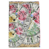 ヴィンテージエフエメラクロック植物性バラ ミディアムペーパーバッグ (裏面)