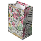 ヴィンテージエフエメラクロック植物性バラ ミディアムペーパーバッグ (裏面アングル)