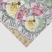 ヴィンテージエフエメラクロック植物性バラ 薄葉紙 (詳細)